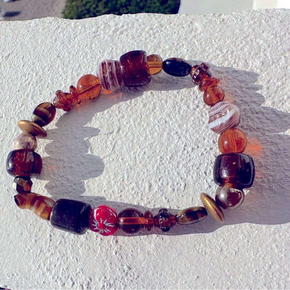 BRACELET - Elegant Beaded Bracelet Set - UNISEX- Black and Brown and … - Picture 10 of 10